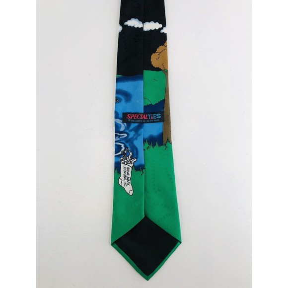 Hallmark Christmas Santa Claus Fishing Reindeer Holiday Necktie 100% Polyester - Picture 5 of 5